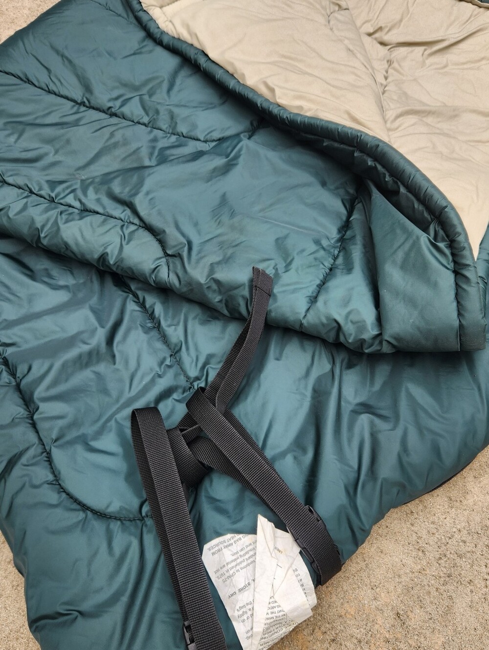 Adult LL BEAN 40° Teal Puffer Sleeping Bag - Picture 7 of 15